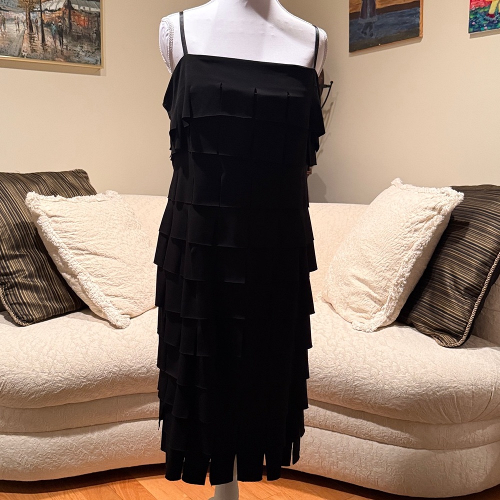 Cache Elegant Black Layered Dress excellent quality and condition
